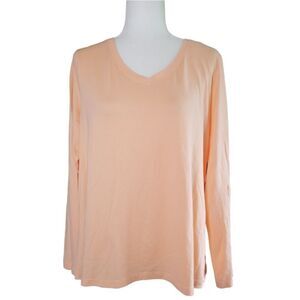 Sonoma Everyday Tee Peach Long Sleeve XL